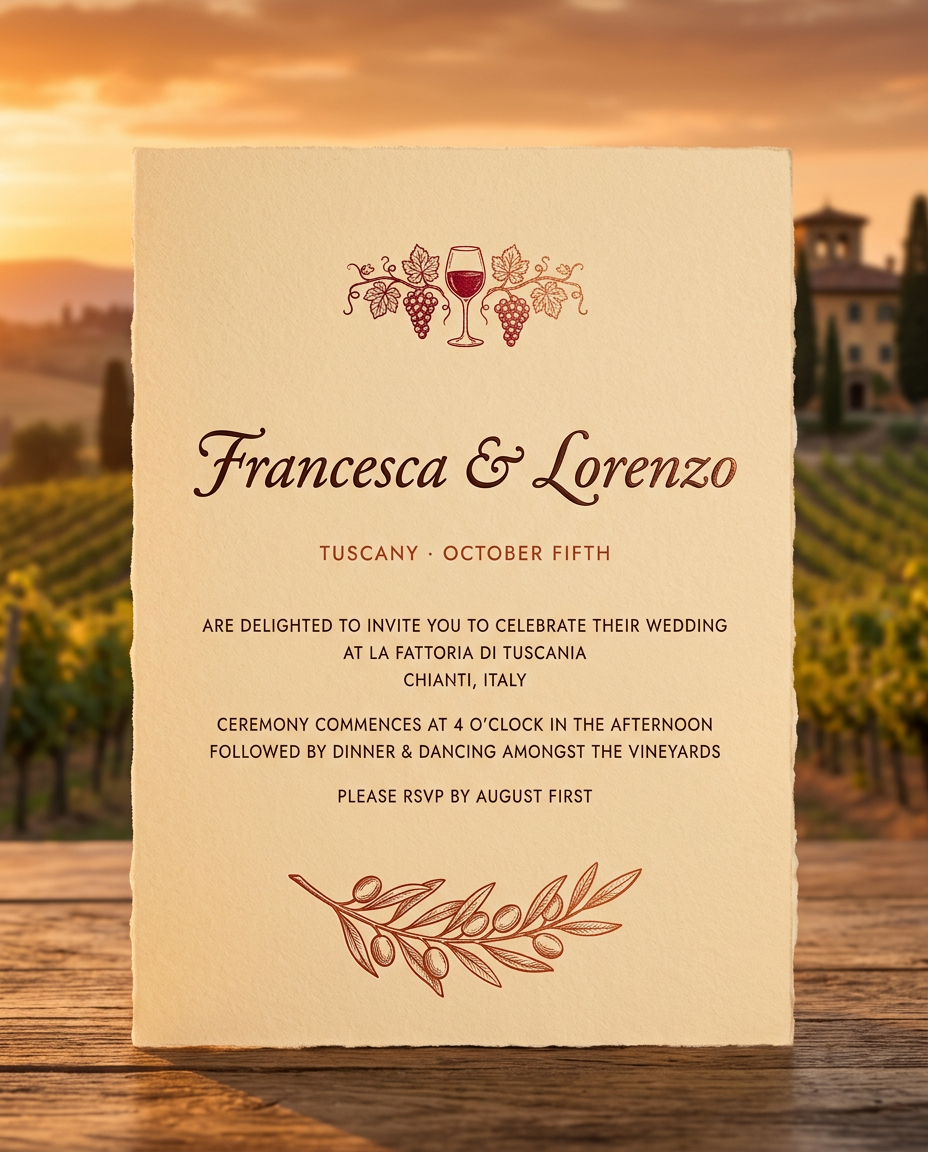 The vineyard toast — Golden Hour